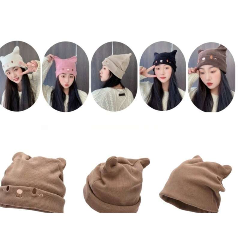 winter, Maternity, Spring And Fall Children's Knitted Headband Windproof Cap, Small Face Exposed_voghion.com