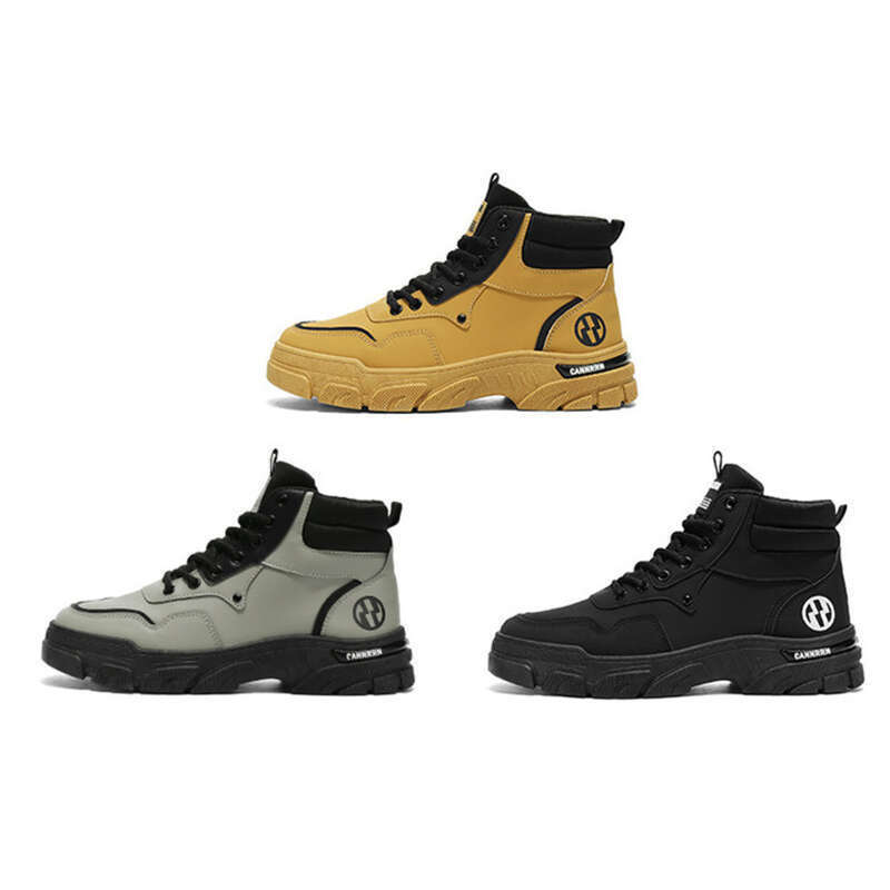 High Top Martin Efterår 2024 Nye Arbejdssko Herrer Koreansk Version Alsidig Britisk Stil Tykke Såler Korte Støvler_voghion.com