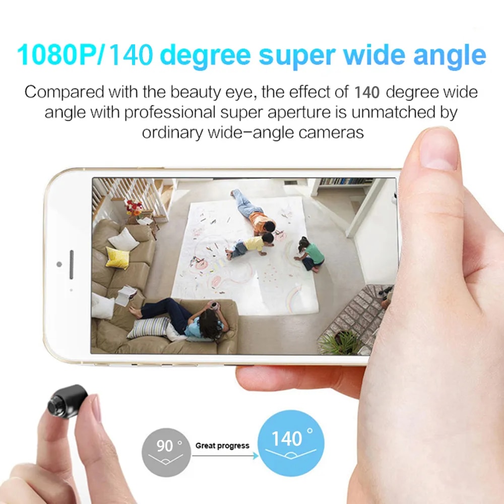 Mini kamera 1080P HD WiFi Domači monitor Notranja varnost Varnostni nadzor Nočni vid_voghion.com