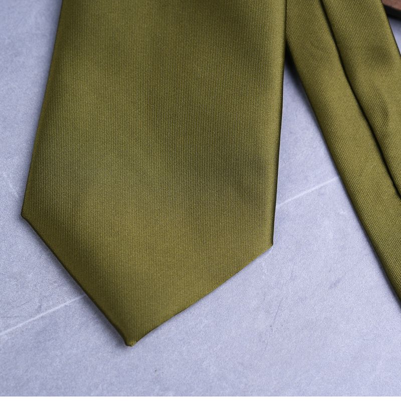 Högdensitetsvävd polyester Silke Solid Colo 8 cm Tie Fo Herr Business Monochome Vanligt Enkel Casual Tend Fomal_voghion.com