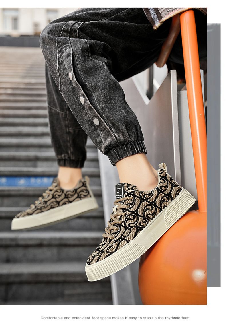 Canvas Zomer 2024 Nieuwe Niche Lage Top Bedrukte Board Heren Dikke Zool Sport Casual Mode Schoenen_voghion.com