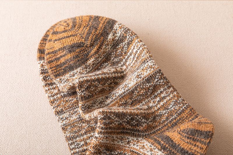 Calzini da uomo in lana spessa e calda, stile retrò, lunghi e invernali, in cotone, a metà tubo_voghion.com