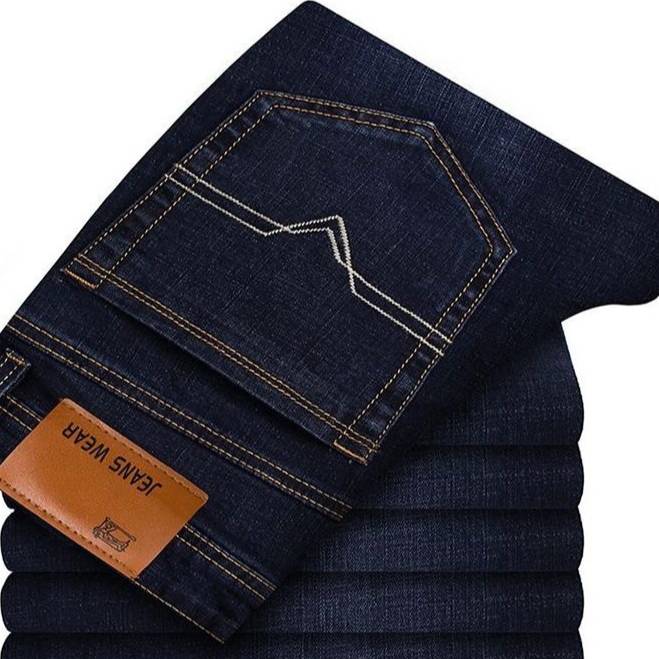 ​​"Men's Straight-Leg Relaxed Fit Work Jeans – Durable Cotton Denim Pants For Casual & Labor (Breathable, Multi-Pocket Utility Design)"​​_mkmklike.com