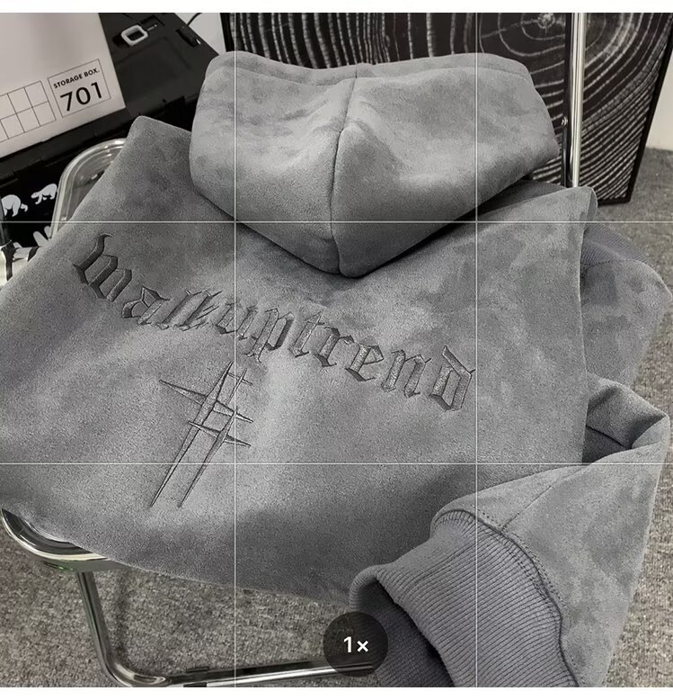 Sweat-shirt en daim épais pour hommes, automne et hiver, marque tendance, belle veste à capuche épaisse en velours ample américain ove