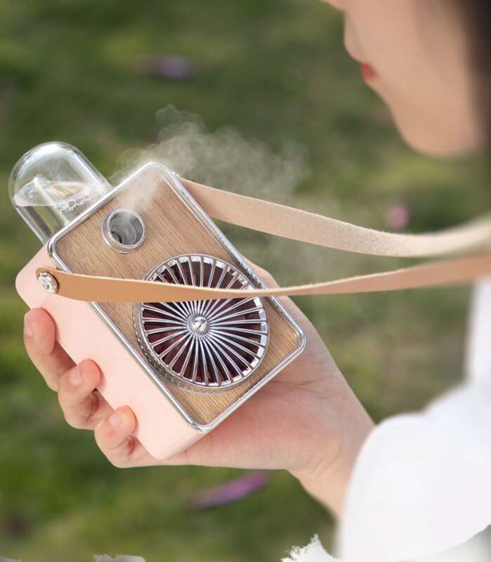 Ventilatore portatile a lunga durata per il collo, piccolo, con ricarica USB, per studenti, mini, spray rigenerante per l'aria._voghion.com