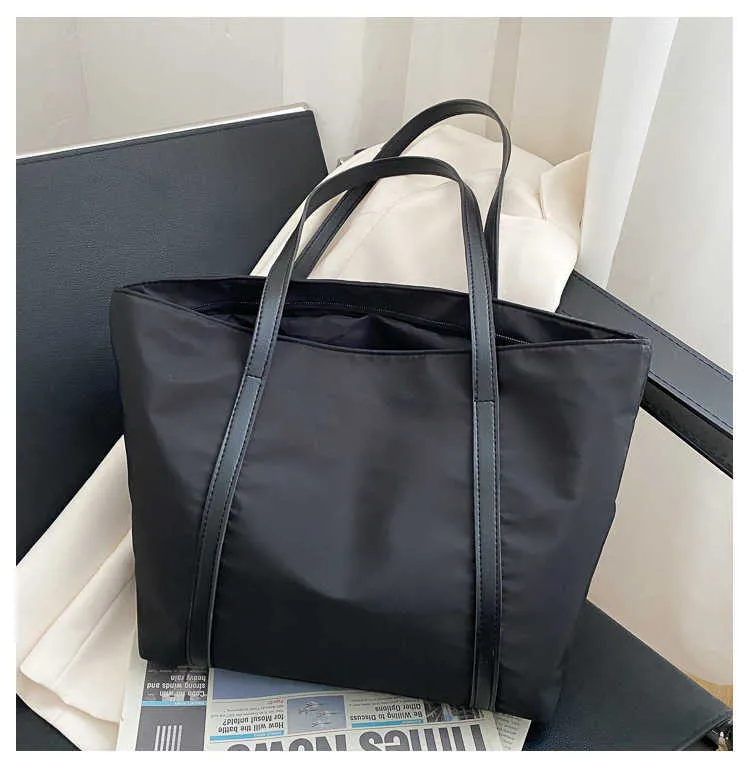 Saco tote de oxford para mulher bolsa grande para compras_voghion.com