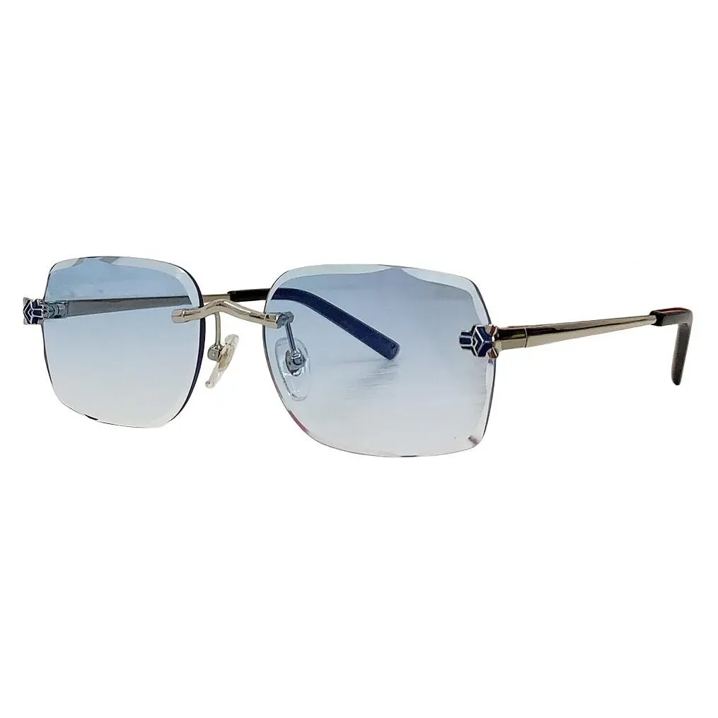 outdoor sunglasses Retro Frameless design CT0028O beach polarize glass metal frame fashion classic with Glasses case_voghion.com
