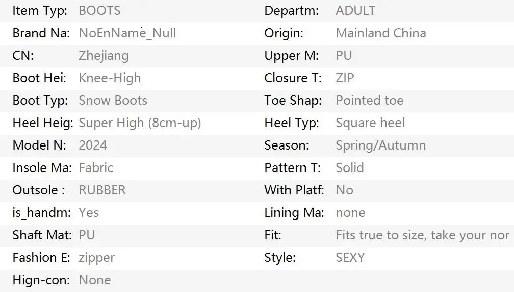Elegant Women's Pointed Toe Knee High Boots With Thick Heels_voghion.com