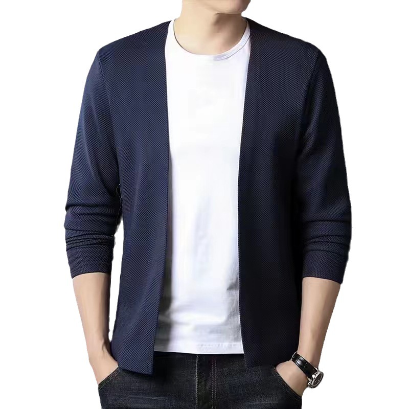 2024 new solid color cardigan knitted series Korean sweater one piece Douyin same style knitted jacket thin_voghion.com