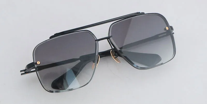 Modedesigner SIX Metall-Sonnenbrillen für Männer Große quadratische Gläser Vintage Herren Damen Klassische Promi-Stil Brillen_voghion.com