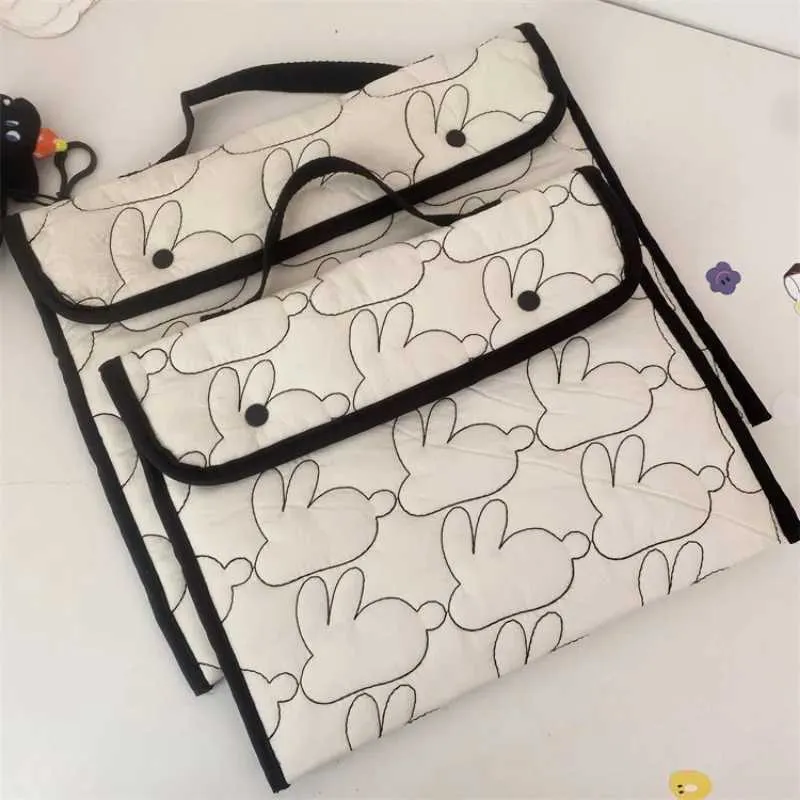 Bumbac drăguț desen animat iepure laptop husă tabletă transport pentru carte computer protector notebook husă femei servietă C24111_voghion.com