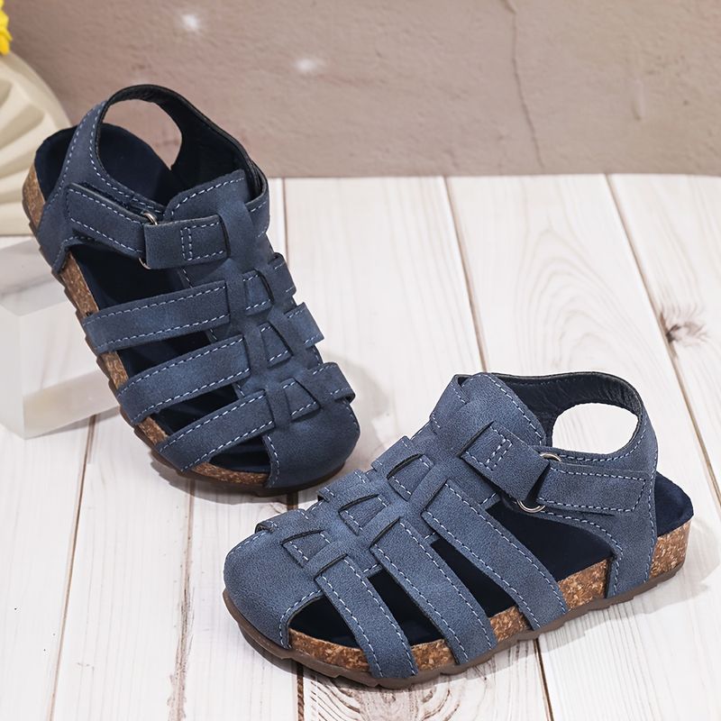 Trendy einfarbige, atmungsaktive, leichte Sandalen für Jungen für den Strand drinnen und draußen_voghion.com