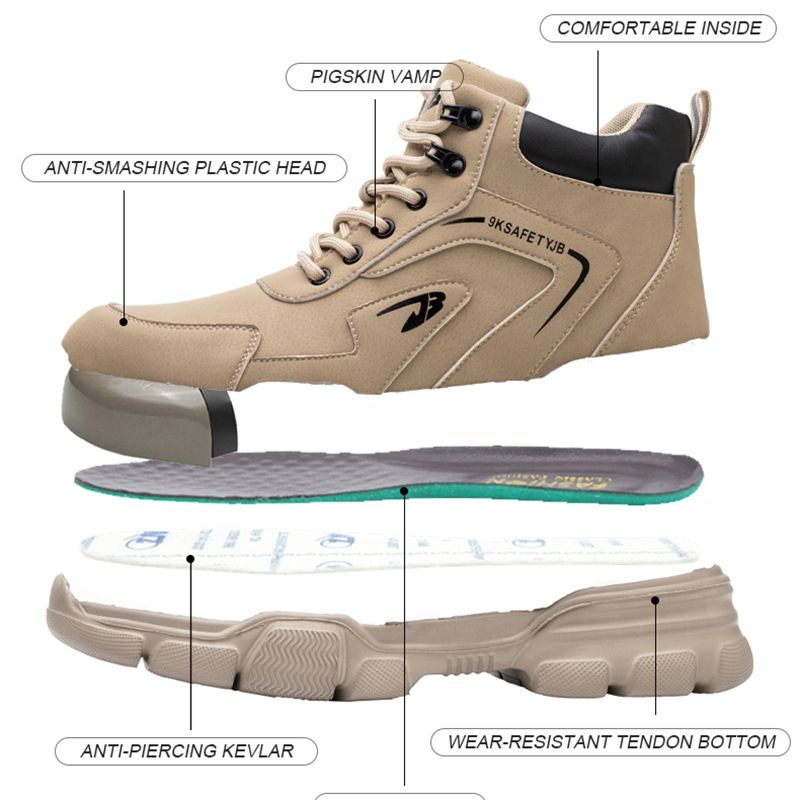 Herren Sicherheitsstiefel Anti-Smash Anti-Stich Sneakers Stahlkappe Herren Arbeitsstiefel Unzerstörbare Schuhe_voghion.com