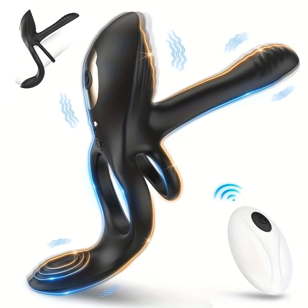 3 Motors Ring Vibrator With Remote Control Adult Toys Male And Female Training Sexual Stimulator C_voghion.com