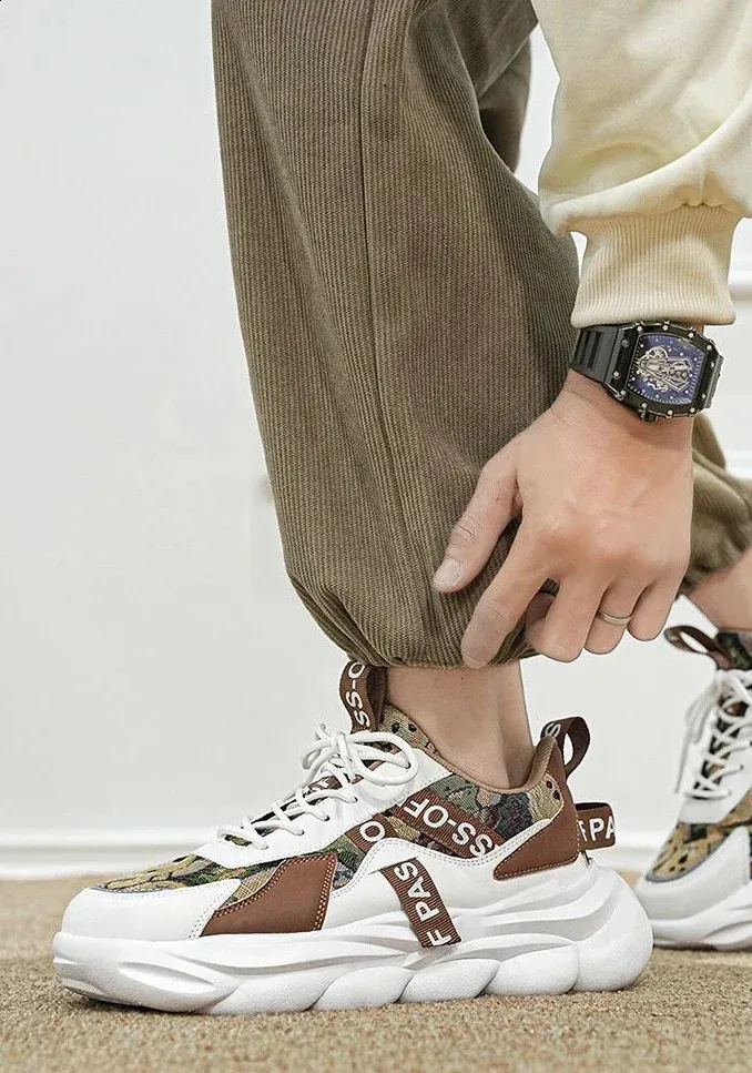 Sports Thick Platform Casual Men's Trainers For Daily Comfort_voghion.com