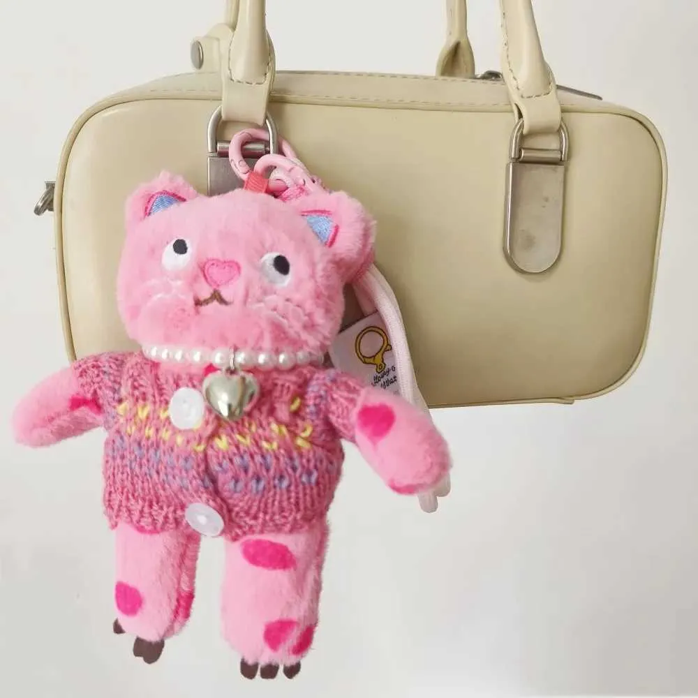 Breloc de pluș cu pisică Kaii de 15 cm, pandantiv pentru chei auto, decorare pentru păpușă și fete, accesorii pentru geantă Y241121_voghion.com