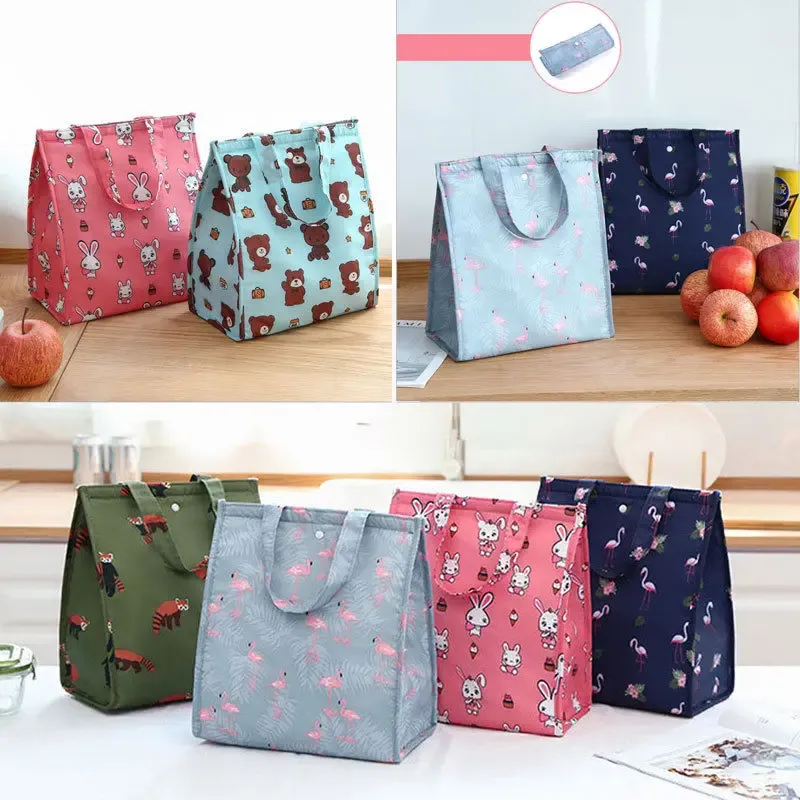 2024 Fashion Box Portable Insulated Canvas Thermal Food Picnic Tote Cooler Bag Lunch Bags For Women Kids_voghion.com