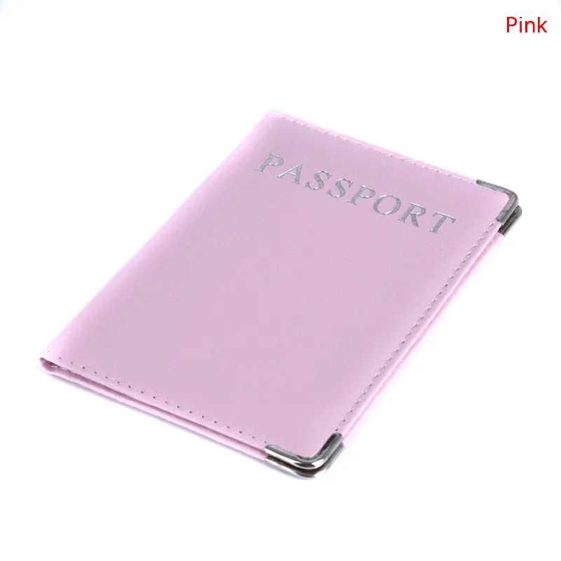 1 peça capas casuais de couro sintético porta-cartão de identidade de viagem capa protetora para passaporte_voghion.com
