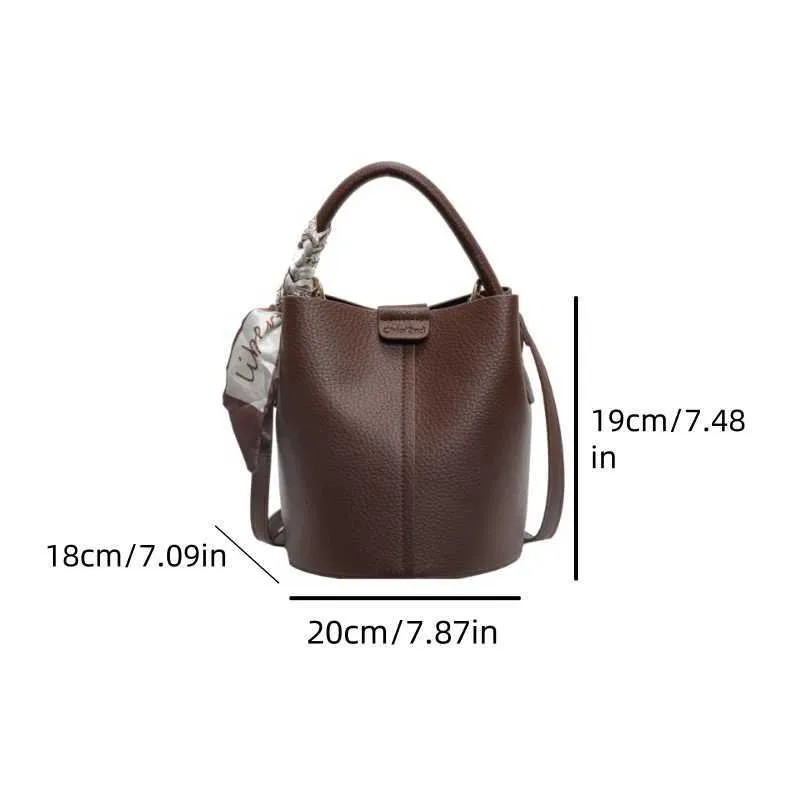 Borsa a secchiello retro donna borsetta a spalla e tracolla chic_voghion.com