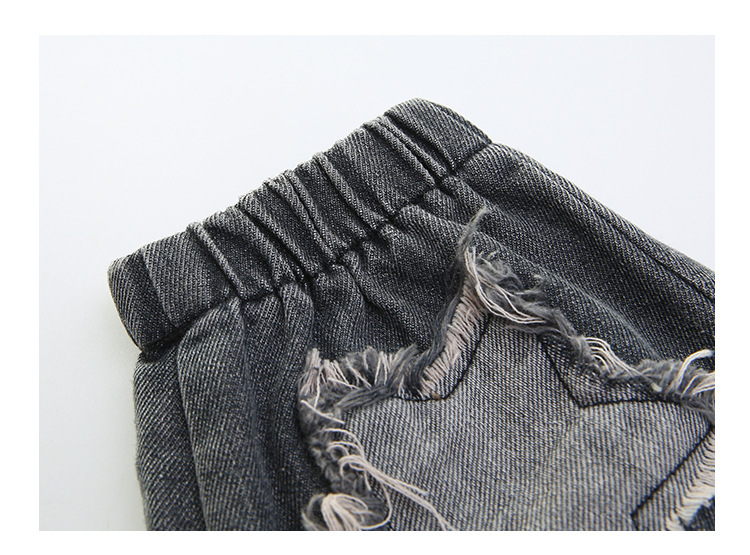 Frühlings- und Herbstanzüge für Mädchen von Mutter und Kind, modische, heiße Mädchen, straßentaugliche Langarmoberteile, personalisierte Hip-Hop-Jeans, zweiteiliges Set_voghion.com