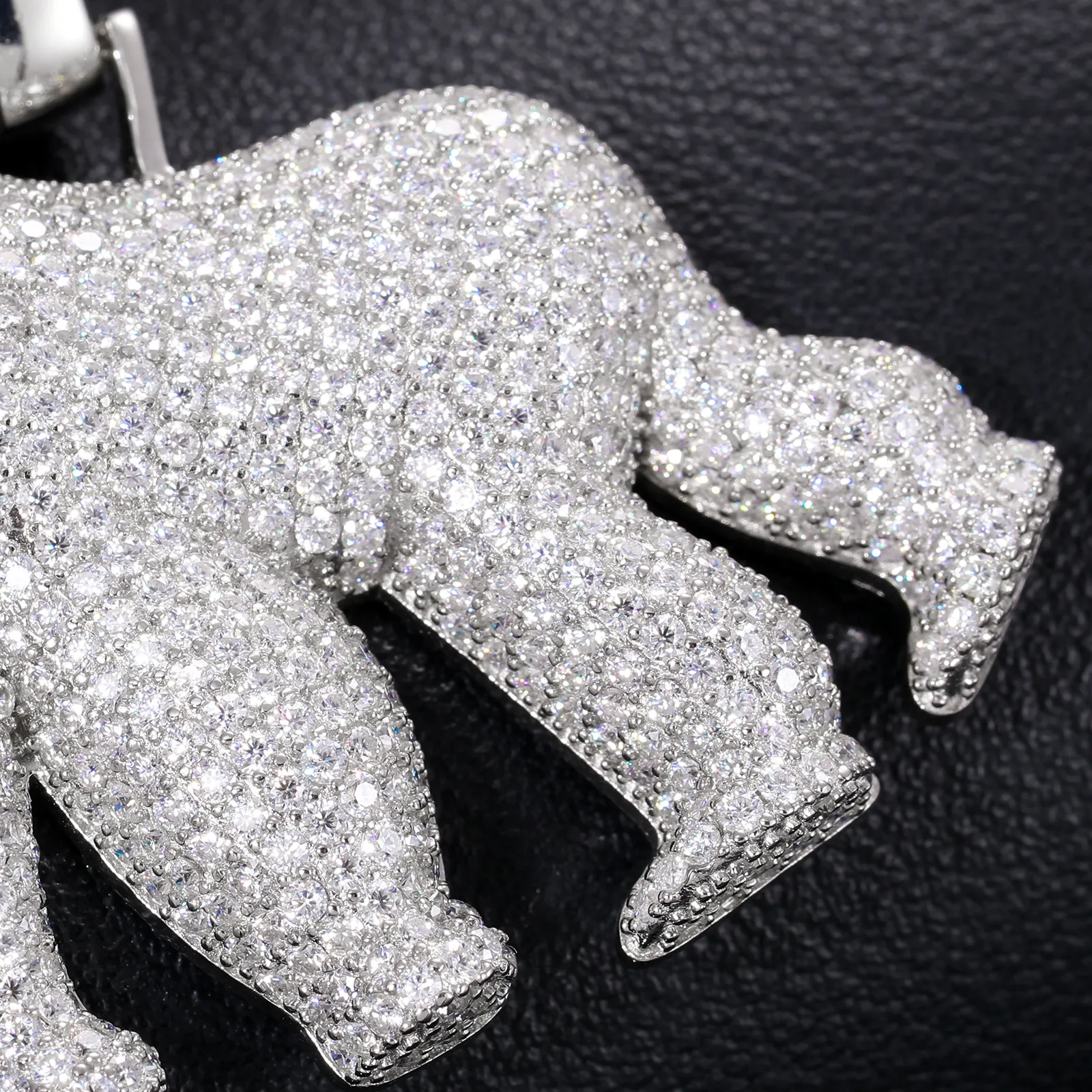 Voller Vvs-Moissanit-Anhänger mit Gorilla-Motiv, Bling-Sterlingsilber, Pass-Diamanttest, Hiphop-Schmuck für Männer_voghion.com