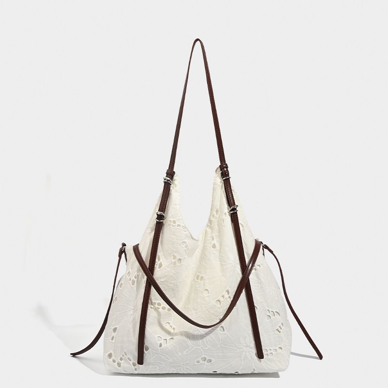 Nischendesign bestickte Canvas-Einkaufstasche mit großer Kapazität Sommer, neue Einkaufstasche für den Urlaub,_voghion.com
