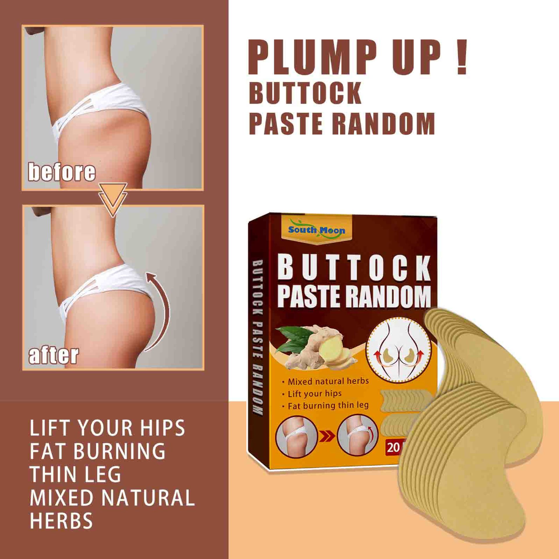 South Moon lifting firming beautiful patch, shaping buttock lines and plump buttocks patch_voghion.com