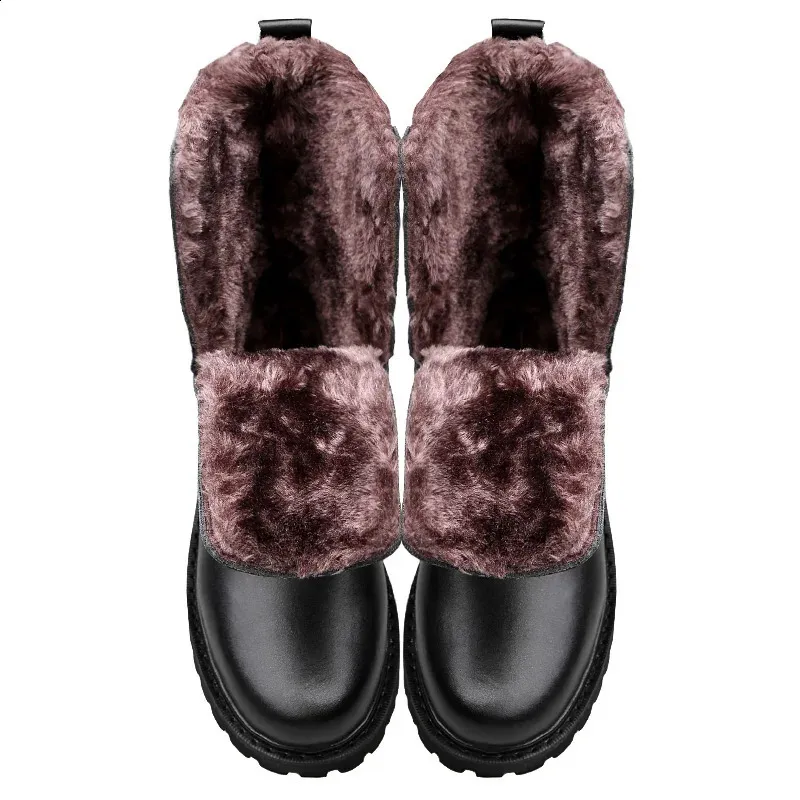 Herren Winter Stiefel Aus Leder Wasserdicht Warm Gefüttert_voghion.com