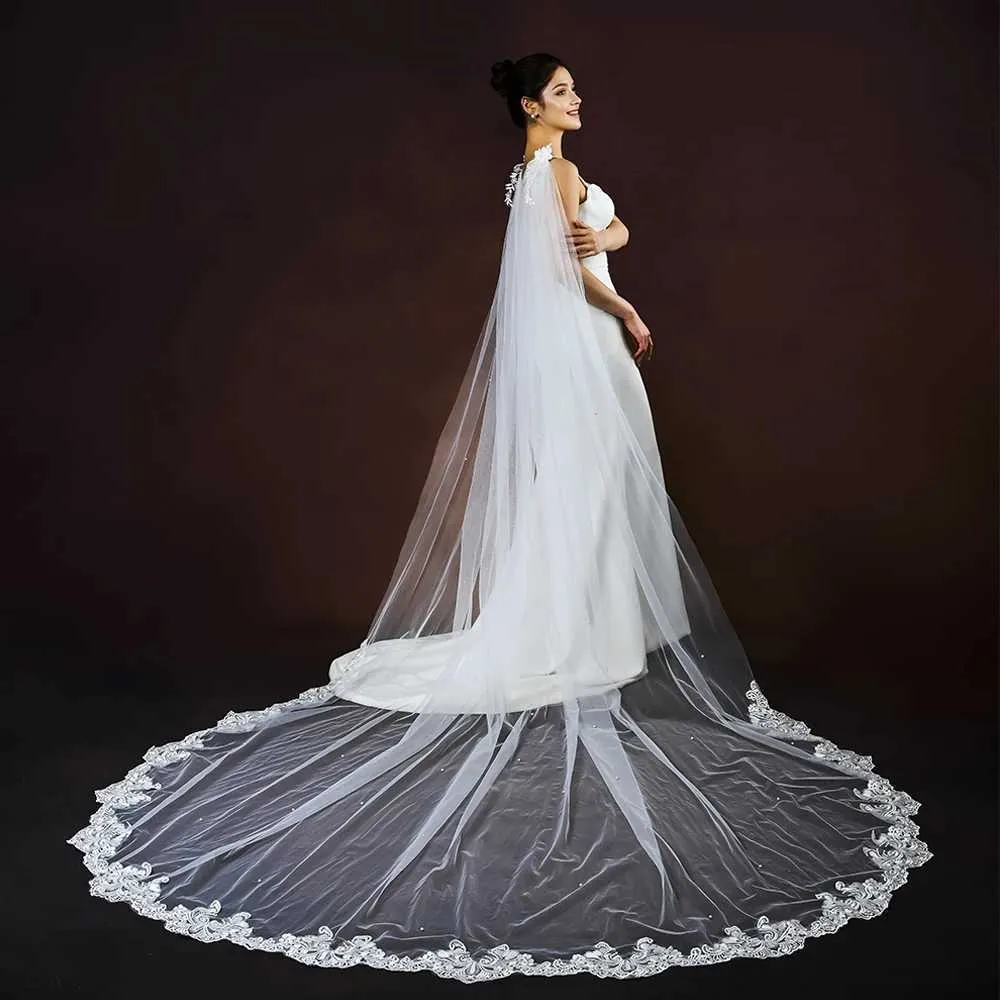 Hair Jewelry Womens Cape Bridal Veils Long Cathedral Style Cloak Slingback Wedding Dress Accessories For Shoulder Shawl_voghion.com