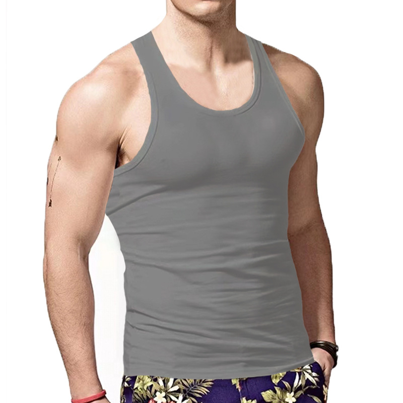 Cross-border New American Style Men's Vest Wearing Trendy Hurdle Sports Fitness Men's Spring and Summer Undershirt Vest_voghion.com