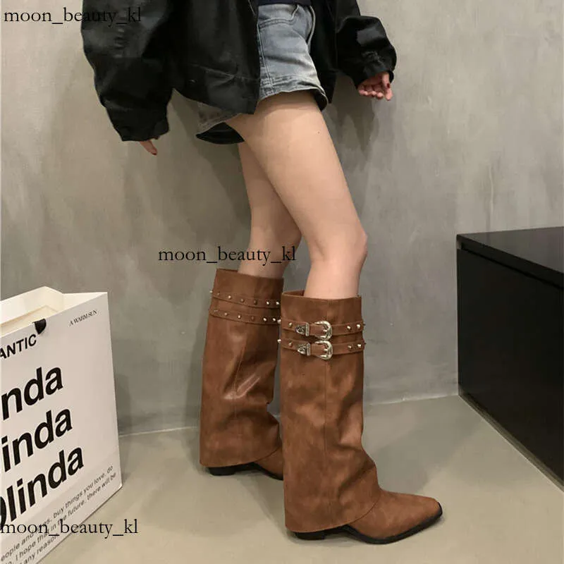 2024 Autumn And Winter Designer Boot New Leather Pointed Retro Western Cowboy Knight Long Pants Explosive Street High_voghion.com