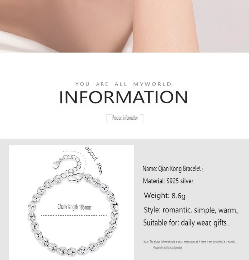 Nuovo braccialetto coreano Hollow S Sier, braccialetto da donna_voghion.com