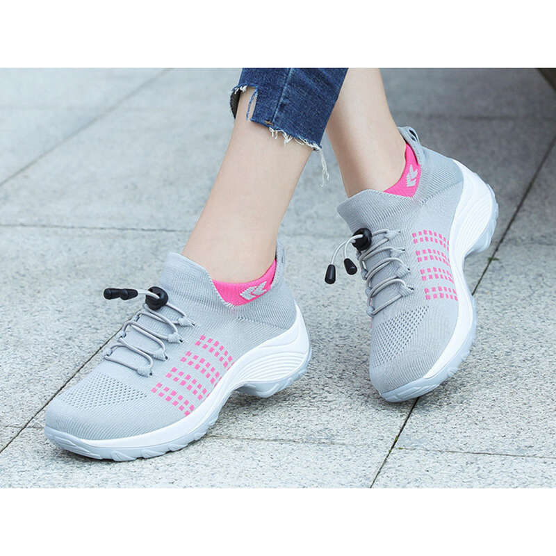Calzini oversize traspiranti casual da donna in rete intrecciata, scarpe leggere e versatili con suola spessa, incollate a freddo_voghion.com