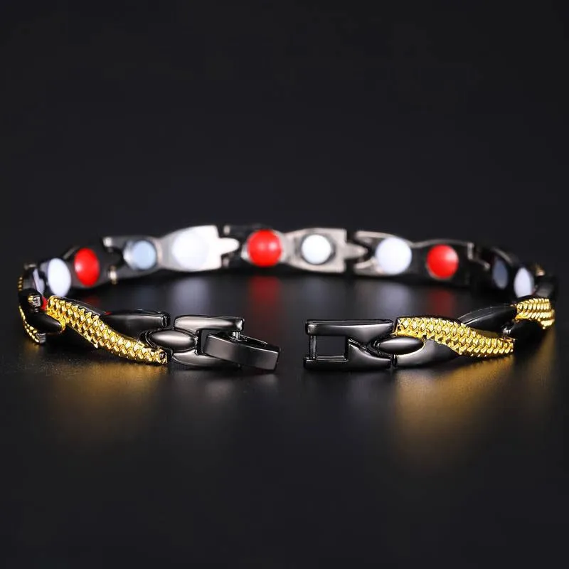 k, Ketting Trendy 4 Kleuren Gewichtsverlies Energie Magneten Sieraden Afslankarmbanden Gedraaide Magnetische Therapie_voghion.com