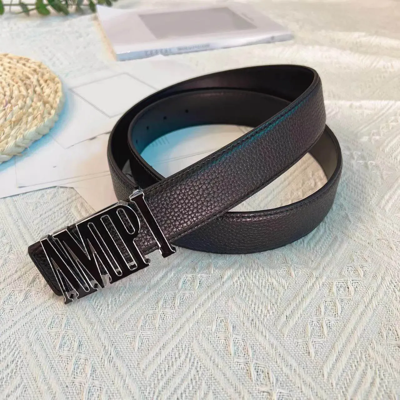 Cintura di marca da uomo con lettere di marca Cinture per donna Moda Cinture con fibbia Sier Cintura classica da ufficio Larghezza regali_voghion.com