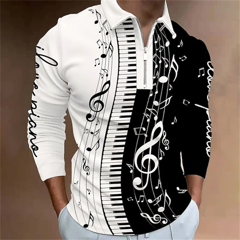 Polo à manches longues et col rond pour garçon, qualité imbattable, motif 3D, tendance, surdimensionné_voghion.com