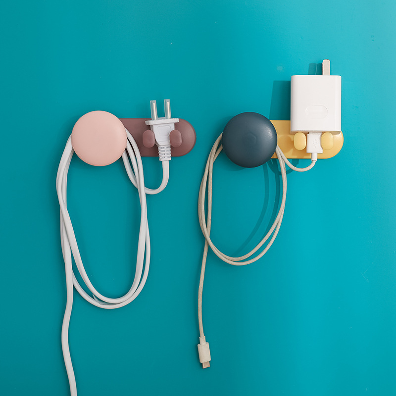 1pcs Multi-function Wall Storage Hooks Strong Adhesive Power Plug Socket Hanger Holder Wall Mounted Self Sticky Hooks_voghion.com