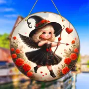 Witchy Valentine Suncatcher - 8" Acrylic Wreath Art. Mystical Decor, Perfect For Pagan-inspired Spaces._voghion.com