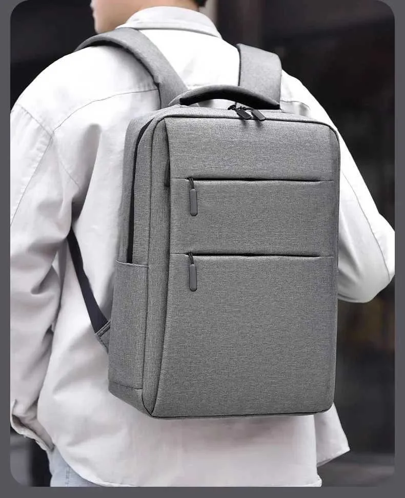 Laptoptaske med lynlås i flere lag, 13, 14, 15 tommer, computerrygsæk, unisex rejserygsæk, C241031_voghion.com