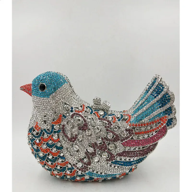 Neueste Damen-Clutch-Taschen für die Braut, bunte Handtasche mit Tier- und Vogelmotiv, handgefertigte Braut-Geldbörsen 240823_voghion.com