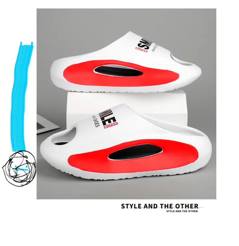 Coppia estiva spessa suola piedi passo fresco EVA uomo e donna sport pantofole alla moda_voghion.com