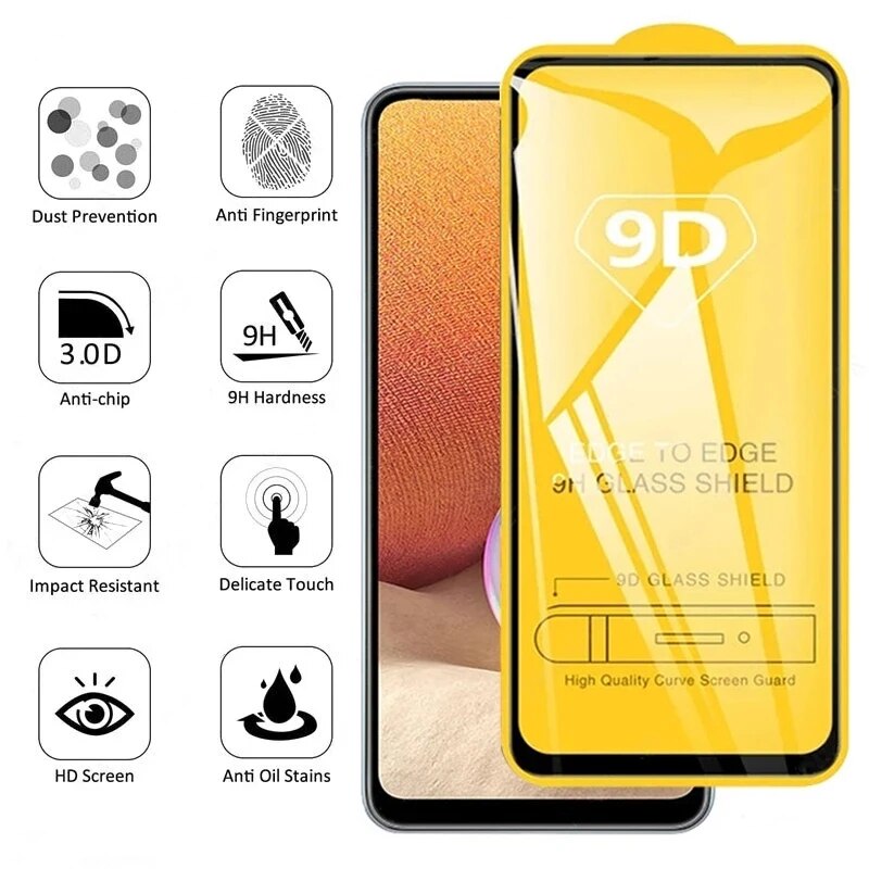 Gehärtete Glas Écran Protector Fir Samsung A14 A34 A54 A53 A52 A52S 5G A13 A12 A33 A32 A51 A50S A71 A72 A70 A31 A30S 10_voghion.com