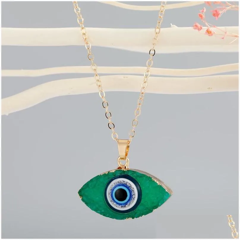 Evil Eye Necklace Turkish Blue Eyes Pendant Necklaces For Women Men Protection Lucky Drop Delivery Jewelry N Dhvxh_voghion.com