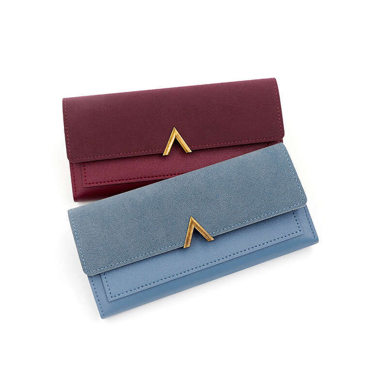New Fashion Simple Ladies PU Wallet Multi Slot Card Handbag_voghion.com