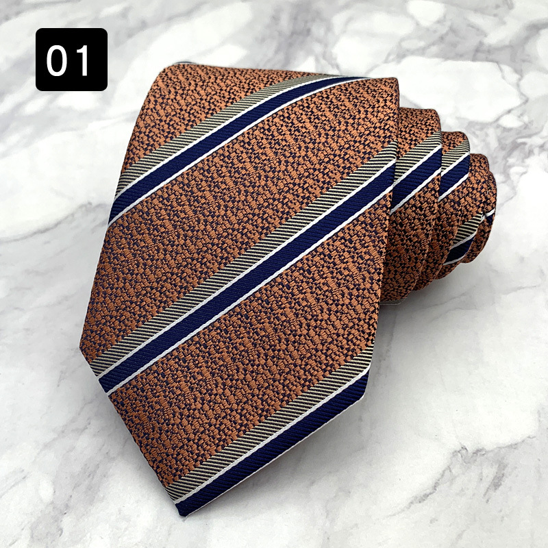 Corbata para hombre, color naranja champán, para traje de negocios, camisa, accesorios para uso diario, básica, impresa a mano, edición ancha, 8 cm_voghion.com
