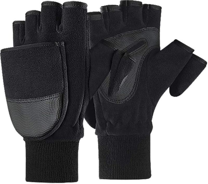 Fabbrica diretta inverno uomo e donna caldo mezze dita flip porta equitazione può touch screen anti-labbro pile polare_voghion.com
