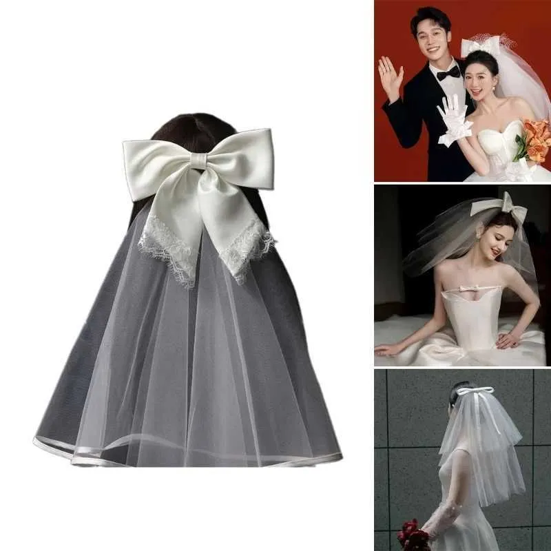 Hair Jewery Ribbon Bowknot Long Tues Haoween Carnivas Woman Bride for Marriage Wedding Ceebration Party Layer_voghion.com