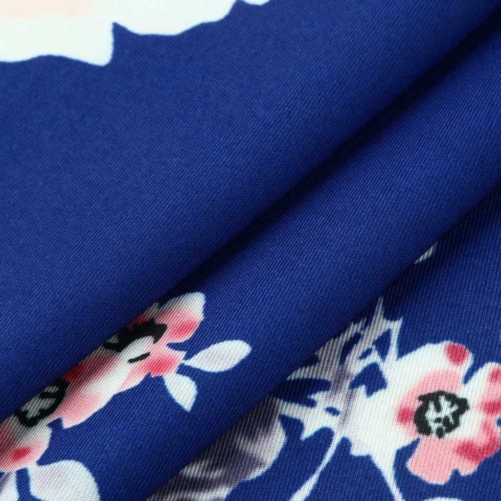 Women's Long Dress Prom Clothes Floral Printed V Neck Summer Pregnancy Dresses For Pregnant Women Maternity Clothing_voghion.com