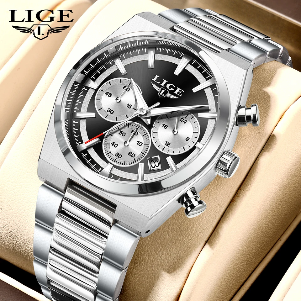 Waterproof Chronograph Quartz Watch For Men With Luminous Dial_voghion.com