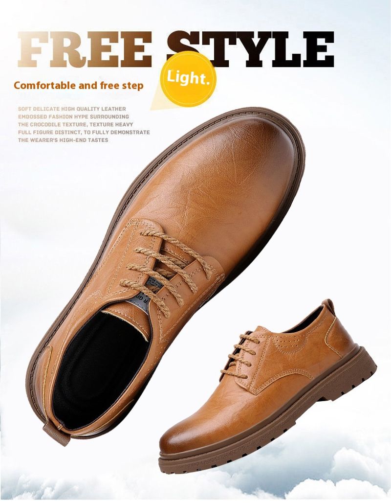 Tendenza autunno inverno in vera pelle, scarpe da lavoro e da tempo libero, edizione coreana, scarpe basse britanniche con testa grande_voghion.com
